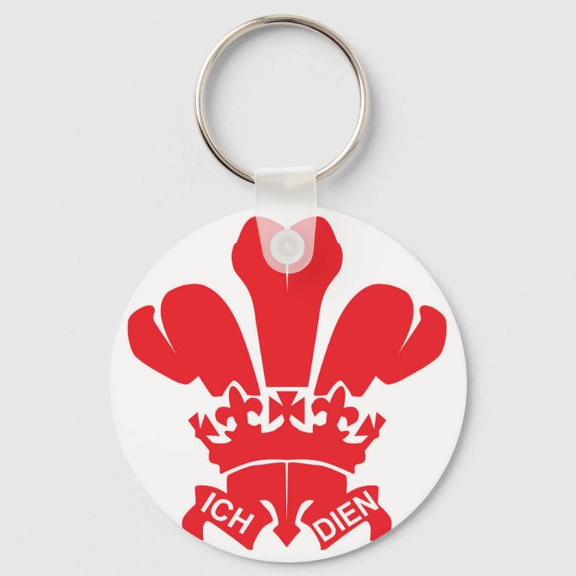 Red Fleur de Lis Keychain (Front)
