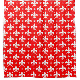 Red Fleur-de-lis Pattern Design