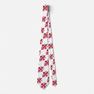 RED FLEUR DE LISE TIE