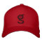 Red Flex Fit Cap w Black Embroidered Logo