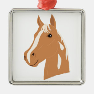 Red Flight the Happy Horse Metal Ornament