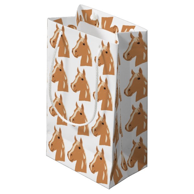 Red Flight the Happy Horse Small Gift Bag (Front Angled)
