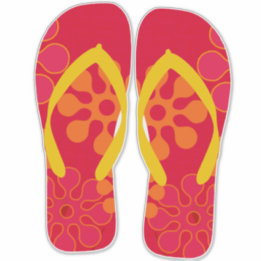 Red Flip Flops Beach Sandals