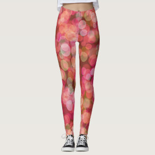 Red Floating Color  Leggings