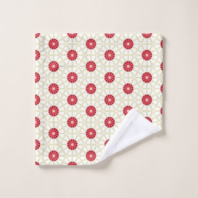 Red Floral  (Gant de toilette)
