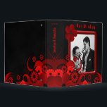 Red Floral Black Goth 2" Wedding Guest Book Album Binder<br><div class="desc">© Sunny Mars Designs - Floral Hibiscus: Red on Chalkboard 2" Wedding Binders - Trendy, stylish, modern, elegant, classy, chic customizable Gothic black chalkboard custom printed customizable formal Gothic wedding guestbook, scrapbook or photo album 2 inch binder with dark red, crimson, burgundy, ruby or maroon swirly tropical hibiscus floral design...</div>