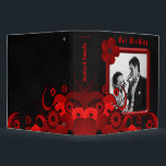 Red Floral Black Goth 2" Wedding Guest Book Album Binder<br><div class="desc">© Sunny Mars Designs - Floral Hibiscus: Red on Chalkboard 2" Wedding Binders - Trendy, stylish, modern, elegant, classy, chic customizable Gothic black chalkboard custom printed customizable formal Gothic wedding guestbook, scrapbook or photo album 2 inch binder with dark red, crimson, burgundy, ruby or maroon swirly tropical hibiscus floral design...</div>