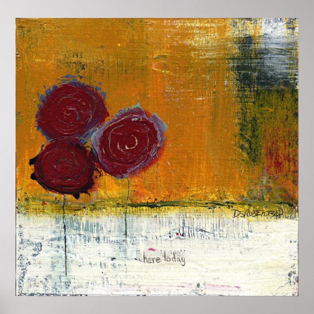 Red Floral Bouquet Art Print by Dan Robertson (Front)