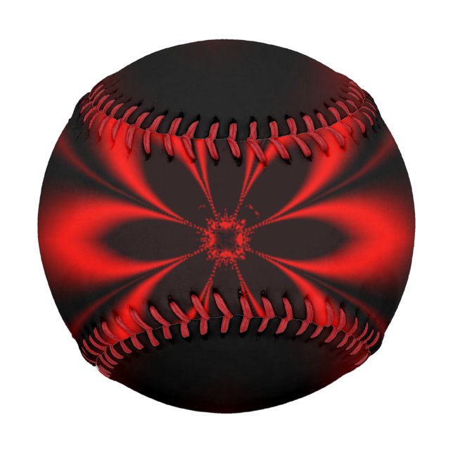 Red Floral Burst Baseball (Back)