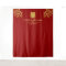 Red floral Chinese wedding tea ceremony backdrop