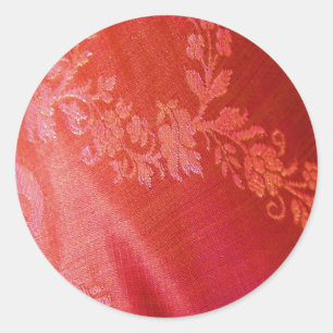 Red Floral Elegance Sticker - Customizable