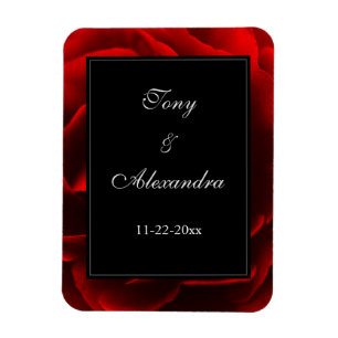 Red Floral Elegant Magnet