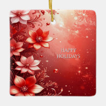 Red Floral Festive