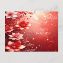 Red Floral Festive