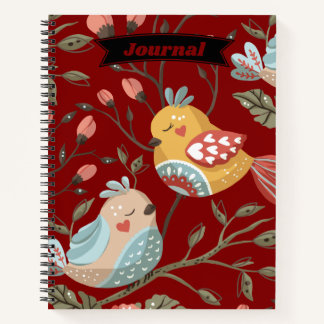 Red Floral Journal