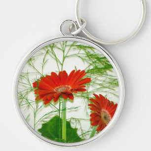 Red Floral Keychain