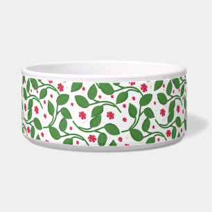 Red Floral Leaf Pattern, Dark Botanical Seamless 