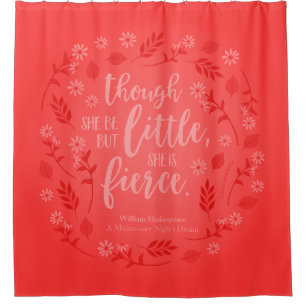 Red Floral Little But Fierce William Shakespeare