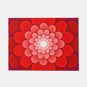 Red Floral Mandala-58566 Doormat