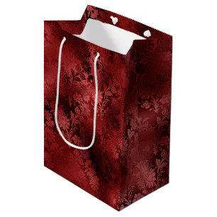 Red Floral Medium Gift Bag