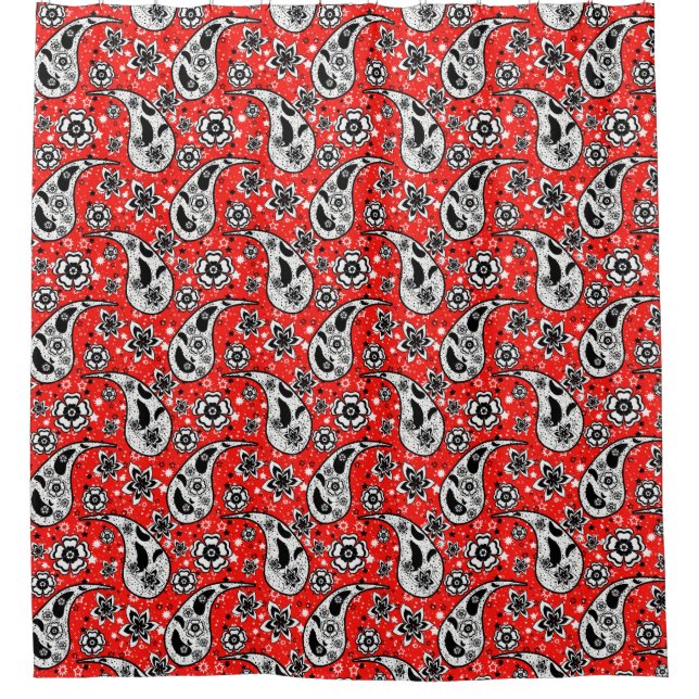 Red Floral Paisley Pattern Design  (Front)