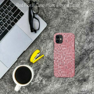 Red Floral Panel iPhone 11 Case