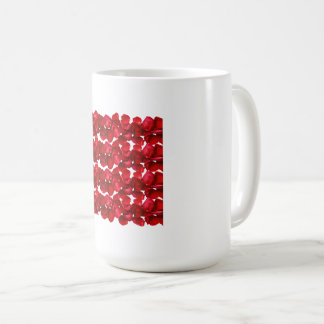 Red Floral Pattern Seamless Botanical Design Coffee Mug
