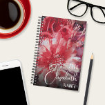 Red Floral Personalized Planner<br><div class="desc">A beautiful red floral design is featured on the front your choice of HARD laminated chipboard or SOFT laminated cover planner. Choose the spiral colour, the size - small 5.5"" x 8.5" or 8.5 x 11" - add your personalization to the front and you're ready to plan away. Includes monthly...</div>