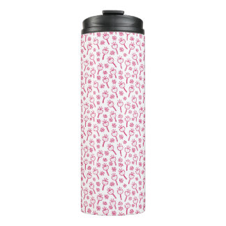 Red Floral Thermal Tumbler