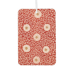 Red Floral Vibrant Ornate Classic Pattern Air Freshener