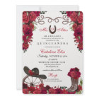 Red Floral Western Ranchero Quinceanera