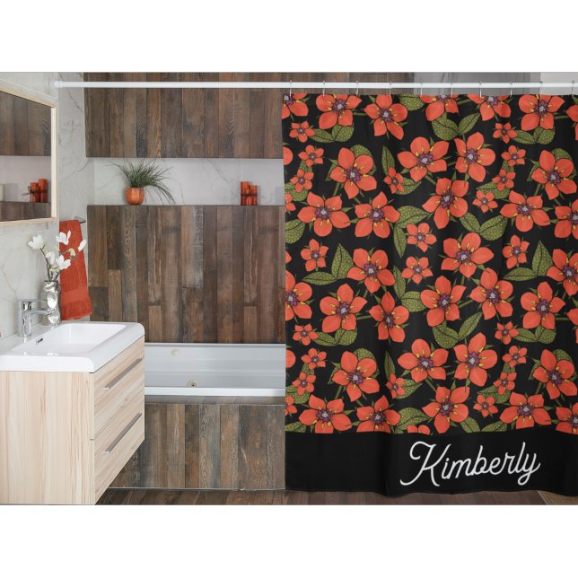 Red florals Watercolor Monogram (Creator Uploaded)