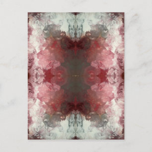 Red Flow Pattern Postcard
