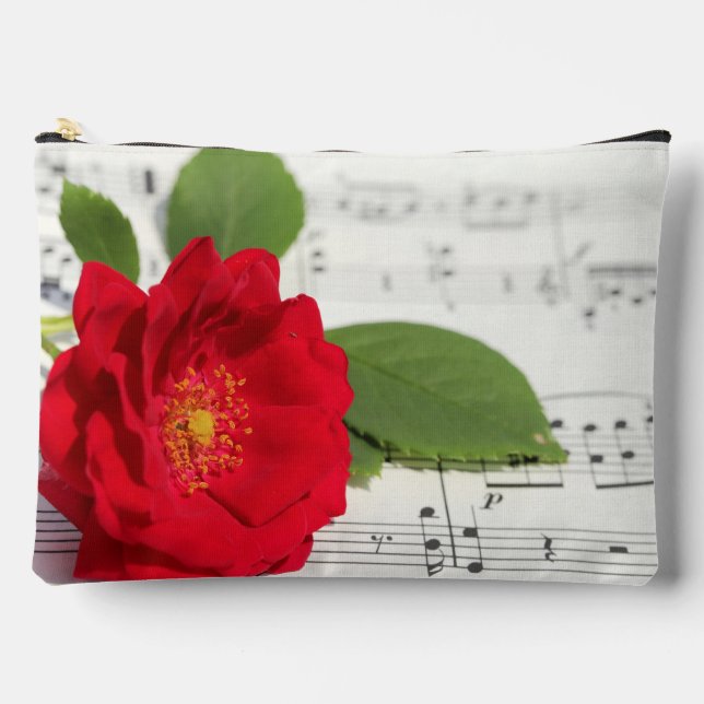 Red flower accessory pouch (Front)