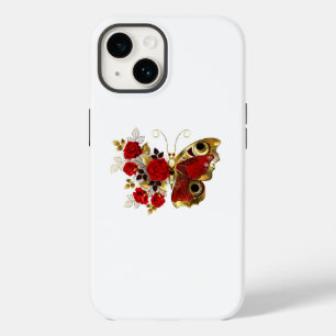 Red flower butterfly with red roses Case-Mate iPhone 14 case
