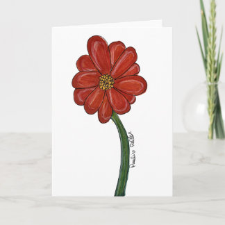 Red Flower Card