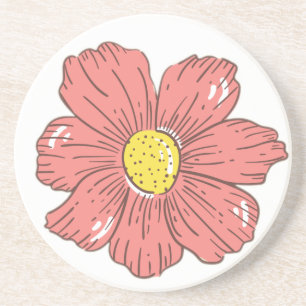Red flower coaster