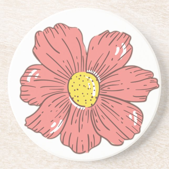 Red flower coaster (Front)