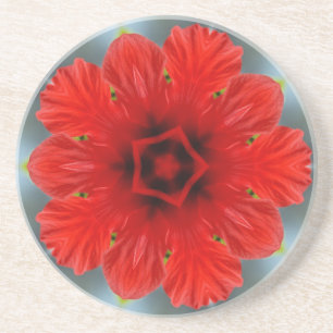 Red Flower Coaster