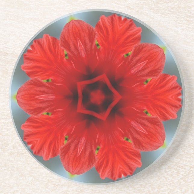 Red Flower Coaster (Front)