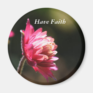 Red Flower Faith Inspirational Magnet