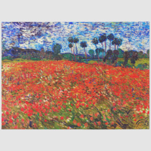 Red Flower Field, Van Gogh Tissue Paper