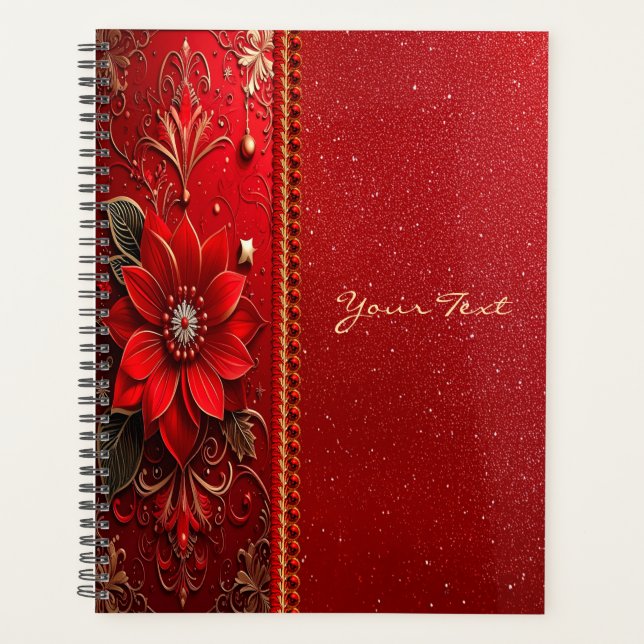 Red Flower Holiday Planner (Devant)