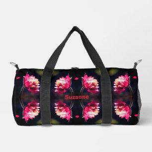 Red Flower In Sunlight Abstract Personalized Duffle Bag