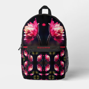 Red Flower In Sunlight Abstract Personalized Printed Backpack