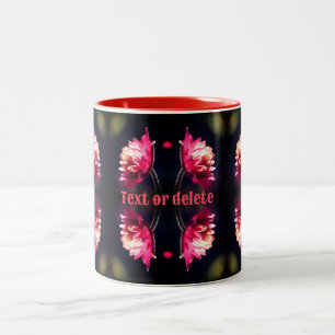 Red Flower In Sunlight Abstract Personalized Two-Tone Coffee Mug