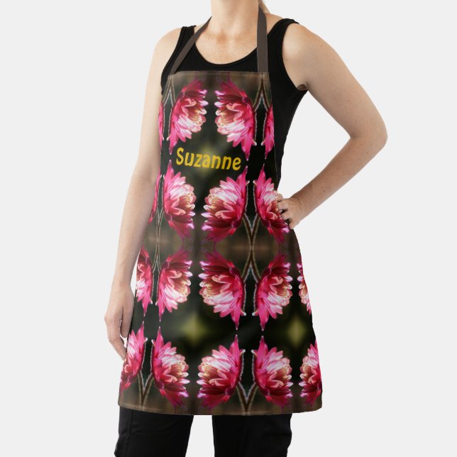 Red Flower In Sunlight Pattern Personalized  Apron (Insitu)