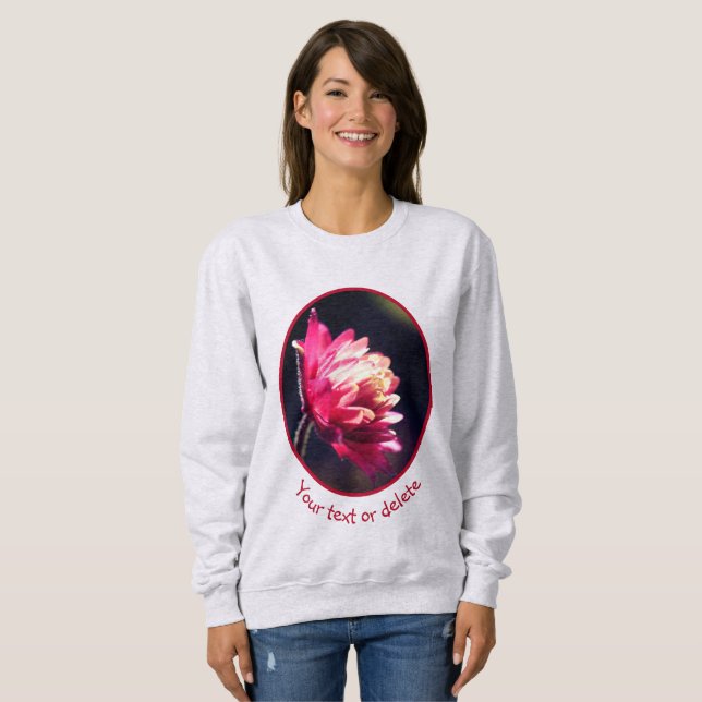 Red Flower In Sunlight Personalized  Sweatshirt (Front Full)