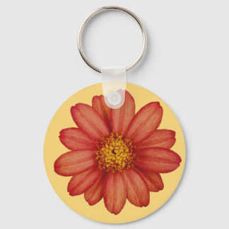 red flower keychain