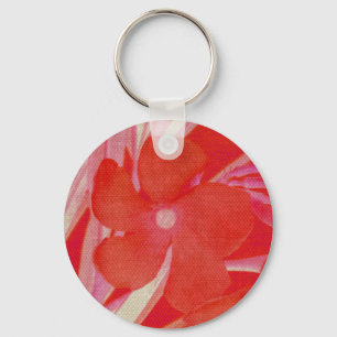 Red Flower Keychain